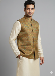 JACQUARD BLEND KOTI KURTA SET