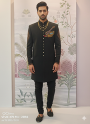 BLACK SRIPED INDO WESTERN