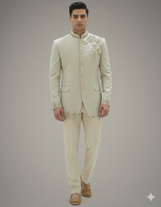 CLASSIC CREEM JODHPURI WITH ZADOSI WORK