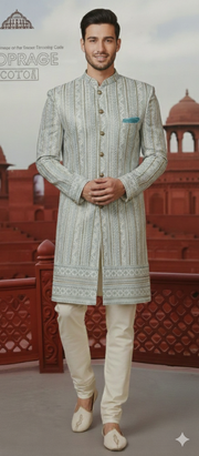 CLLASICS SAGE GREY INDO WESTERN