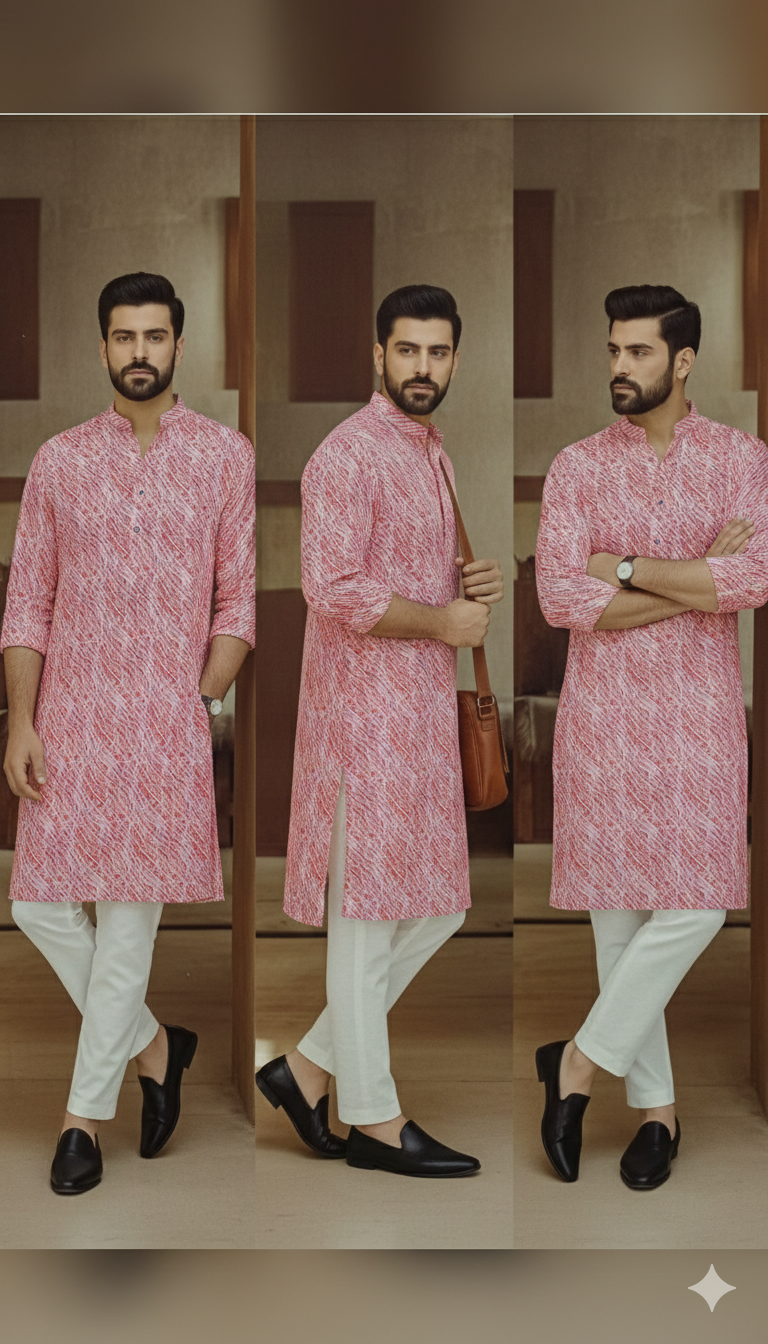 BRIGHT PINK KURTA