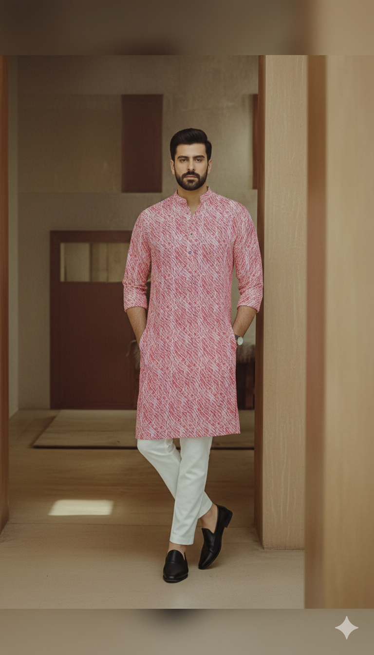 BRIGHT PINK KURTA