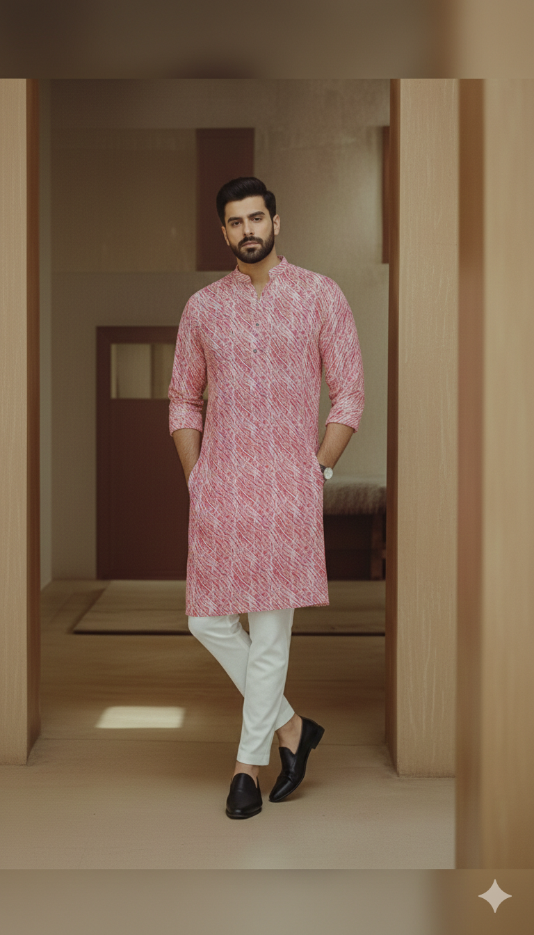 BRIGHT PINK KURTA
