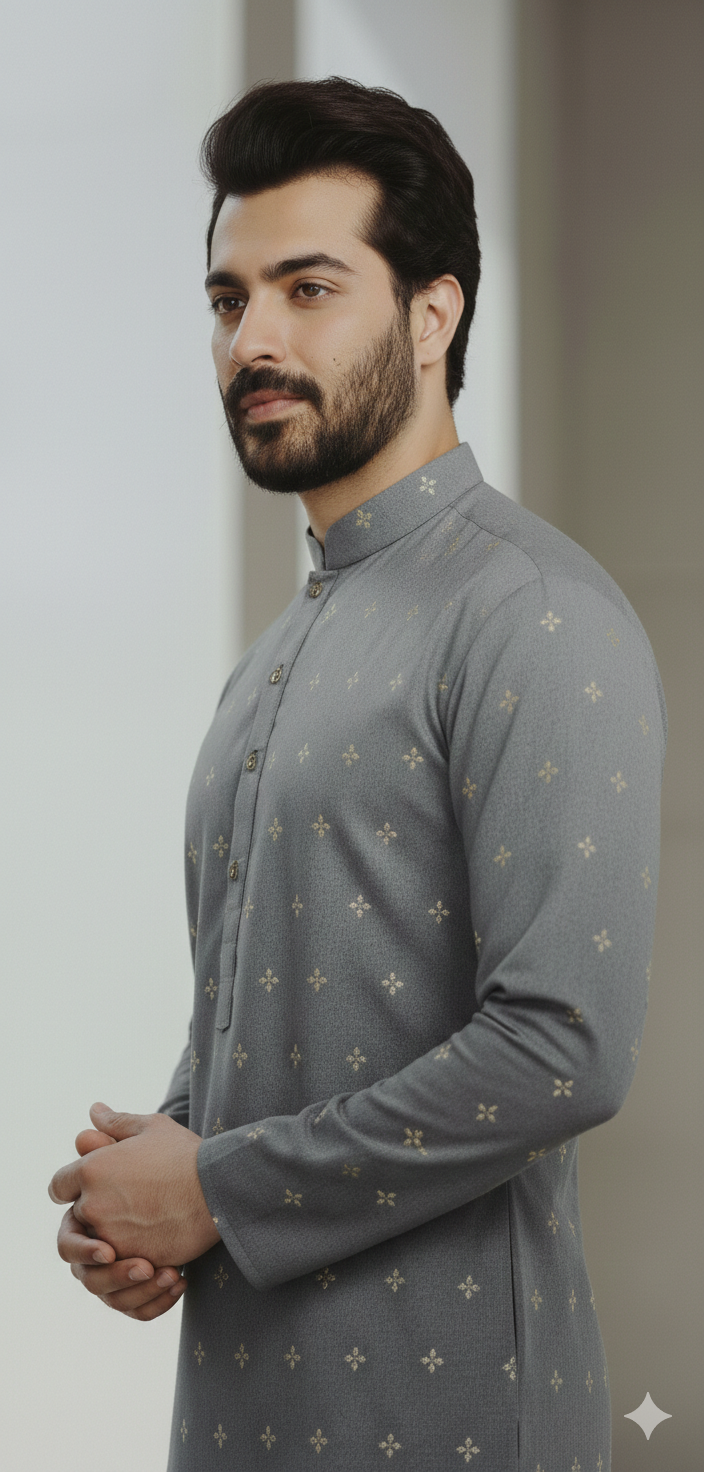 STEEL GREY KURTA