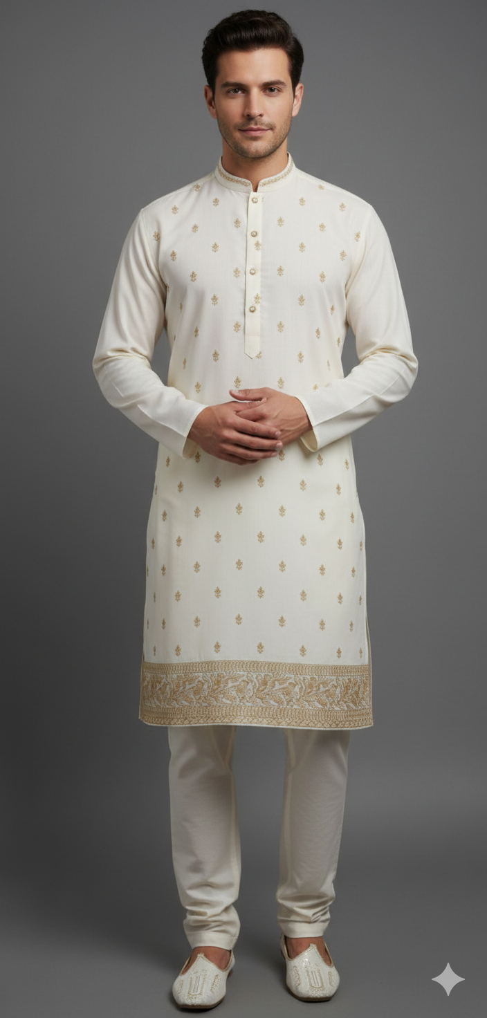 CREAM OFF WHITE  KURTA