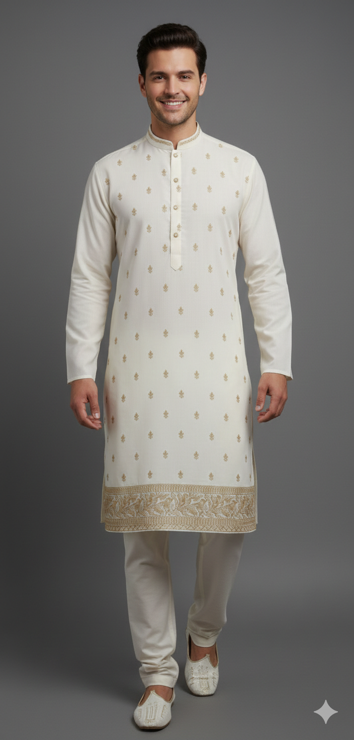 CREAM OFF WHITE  KURTA