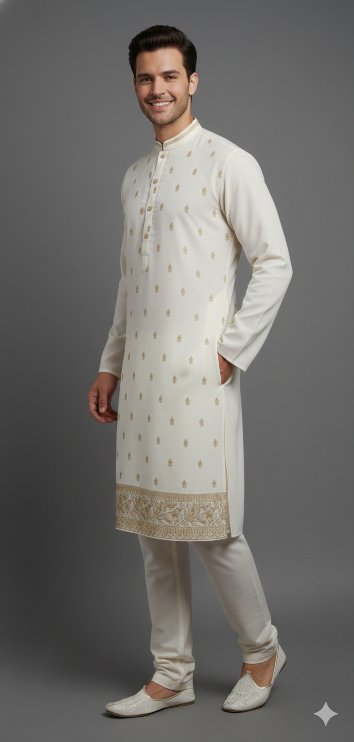 CREAM OFF WHITE  KURTA