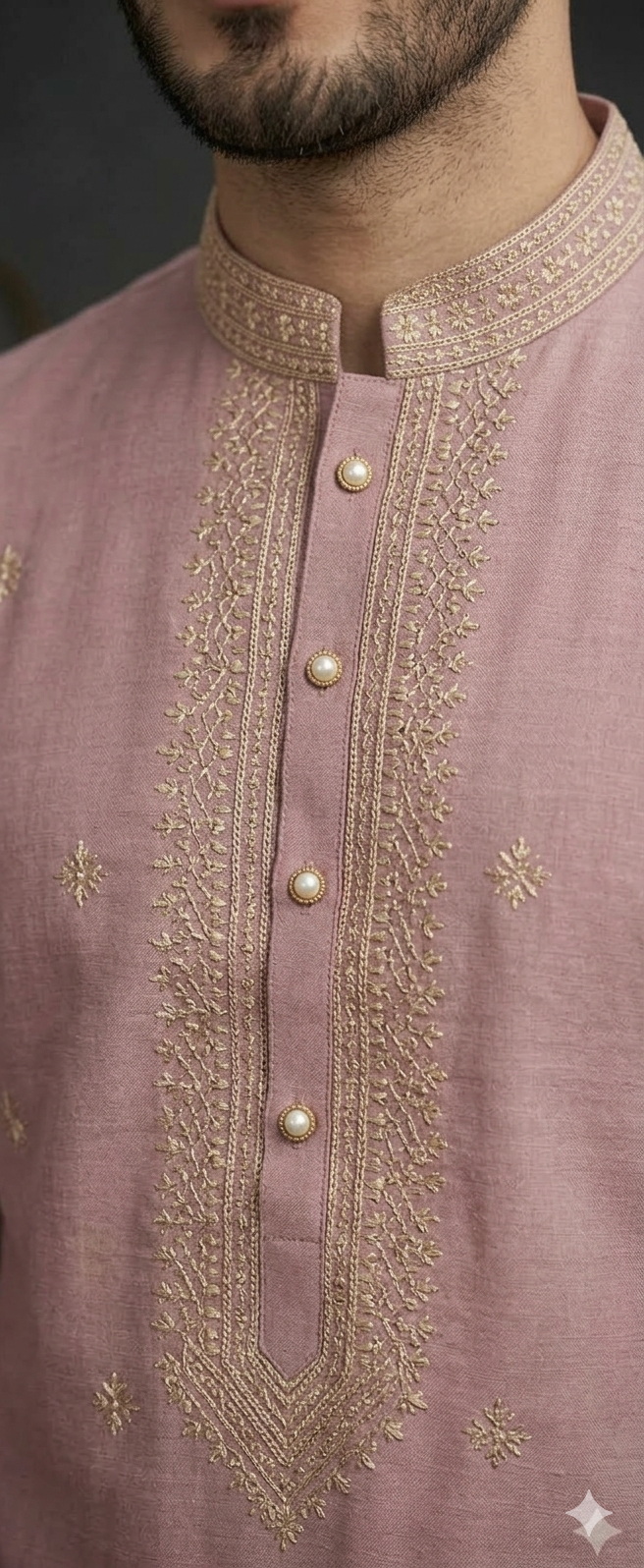 DUSTY ROSE KURTA WITH PAJAMA
