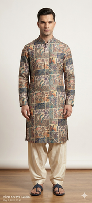 FLOKLORE MADHUBANI PRINTED KURTA