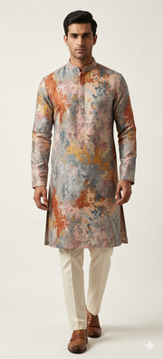 MARBLE PRINT COLOUR FULL KURTA