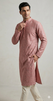 DUSTY ROSE EMBROIDERY KURTA