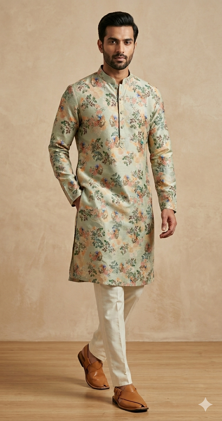 PASTEL FLORA PRINTED KURTA