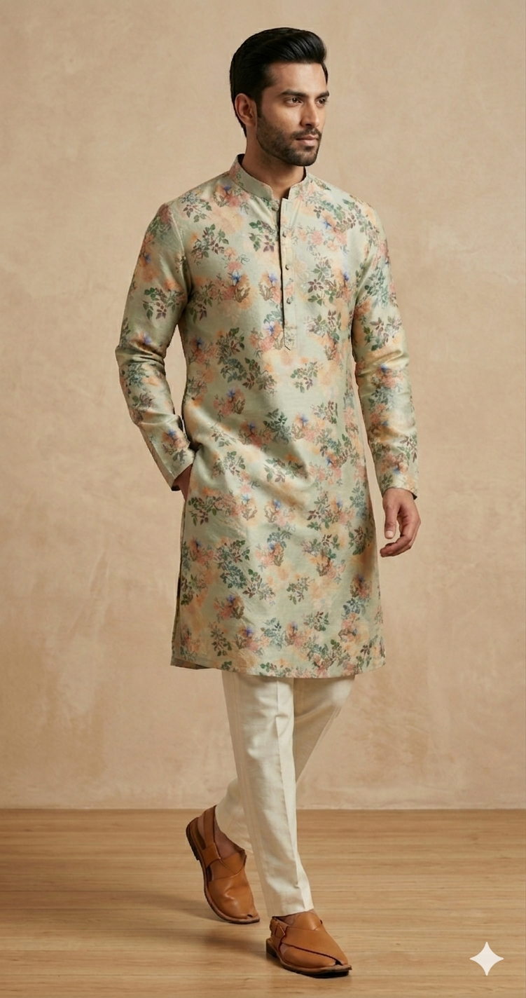 PASTEL FLORA PRINTED KURTA