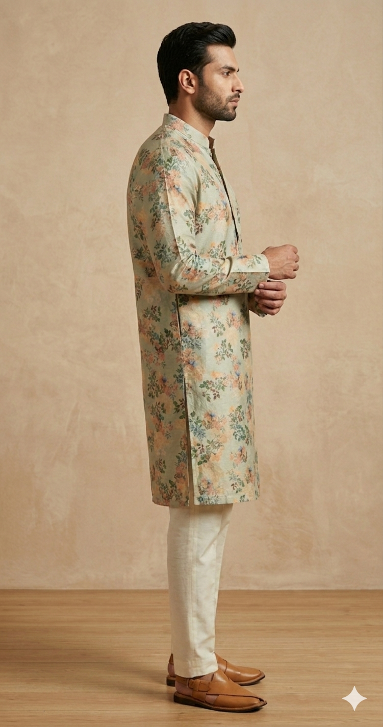 PASTEL FLORA PRINTED KURTA