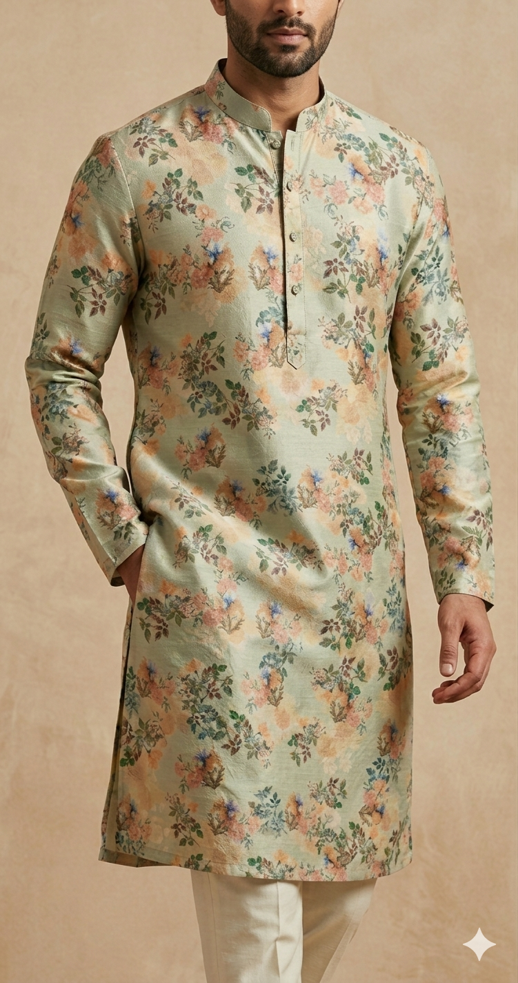 PASTEL FLORA PRINTED KURTA