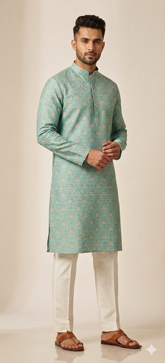 Muted Sage Green kurta