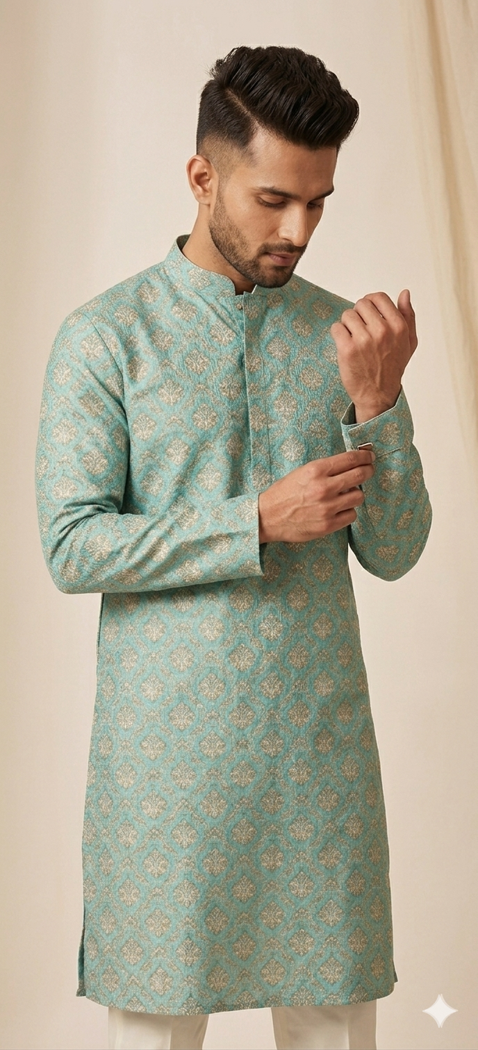 Muted Sage Green kurta
