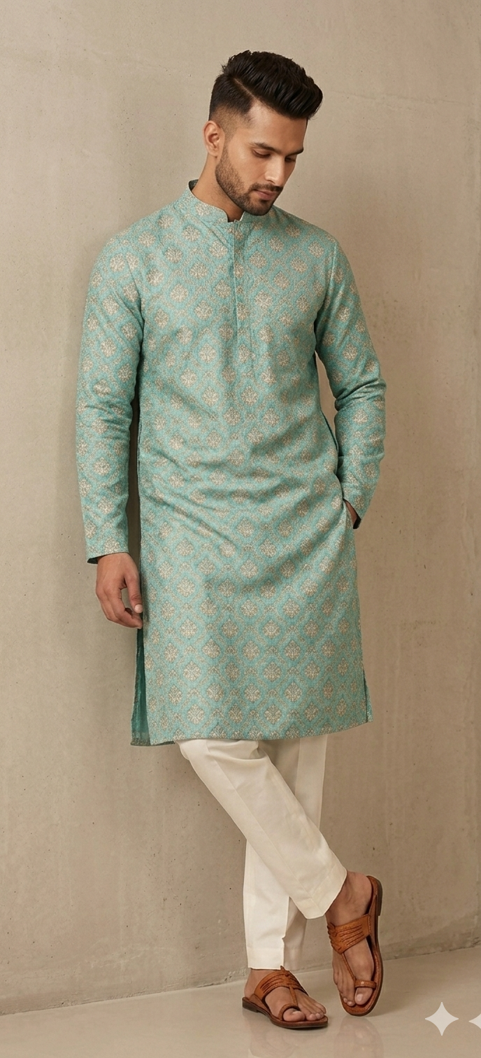 Muted Sage Green kurta