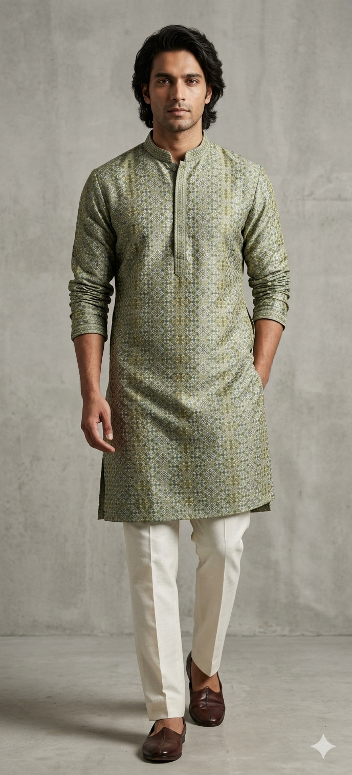 Sage Olive Green kurta