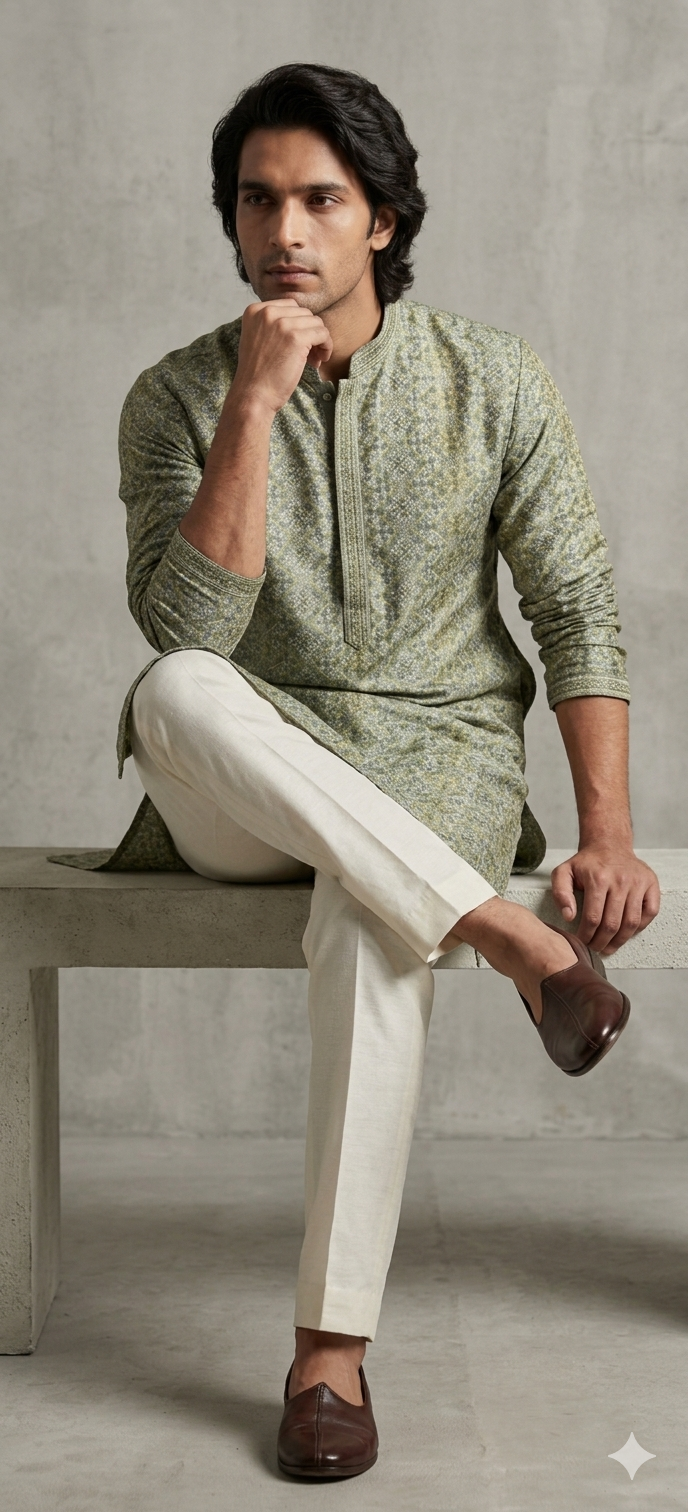 Sage Olive Green kurta