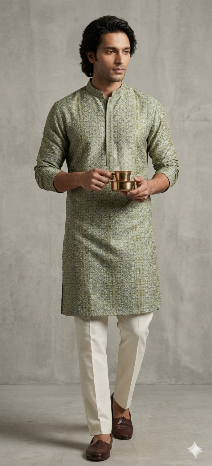 Sage Olive Green kurta