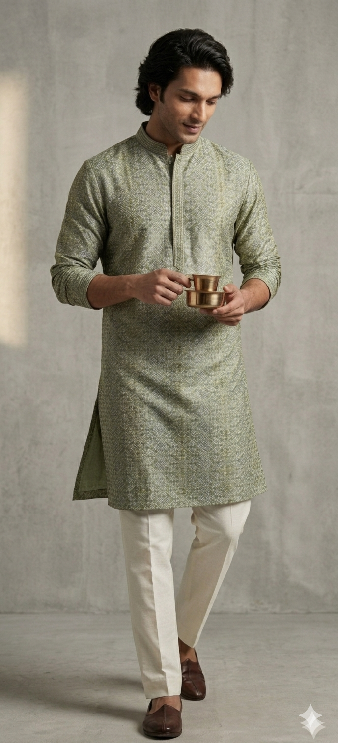 Sage Olive Green kurta