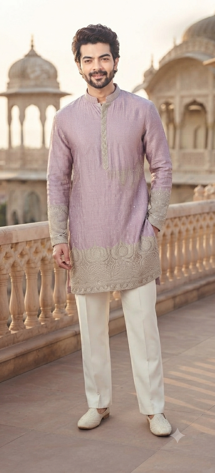 Dusty lavender kurta