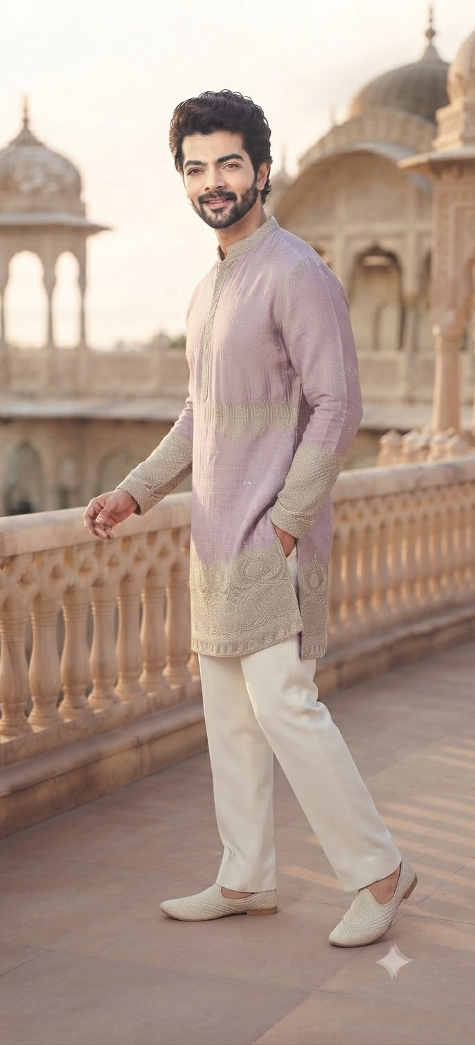 Dusty lavender kurta