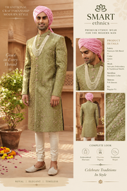 Olive Green Indo-Western
