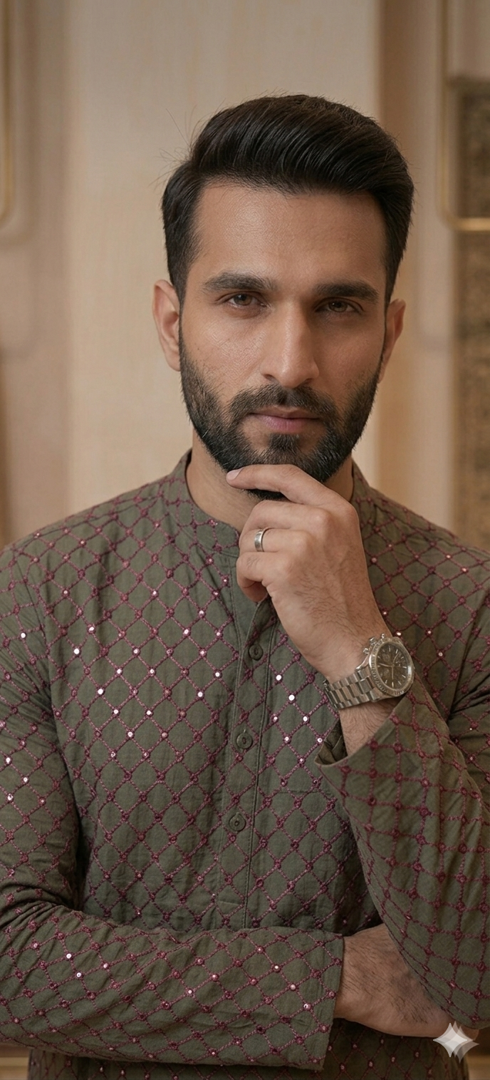 The Diamond Lattice Mirror Kurta