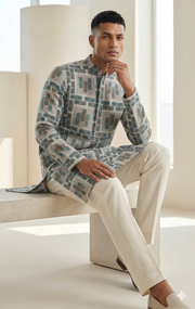 Multi-Tonal Embroideryed Long Kurta